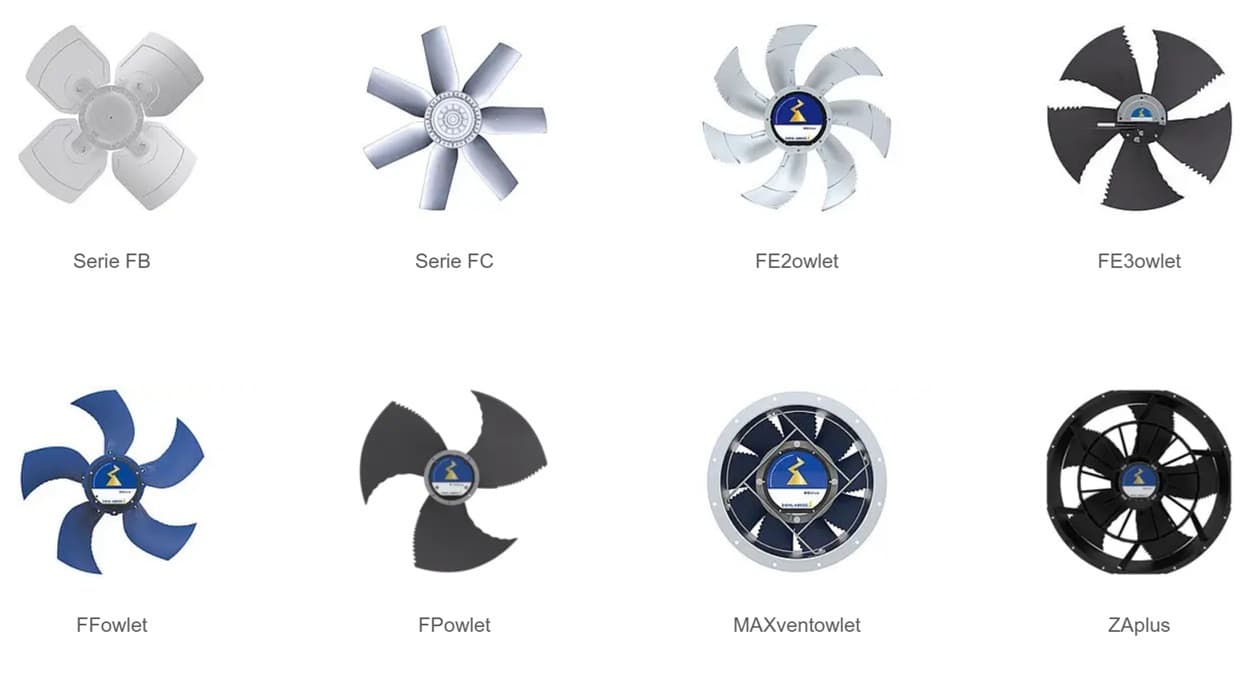 Ventilador axial ZIEHL-ABEGG con diseño biónico de pala