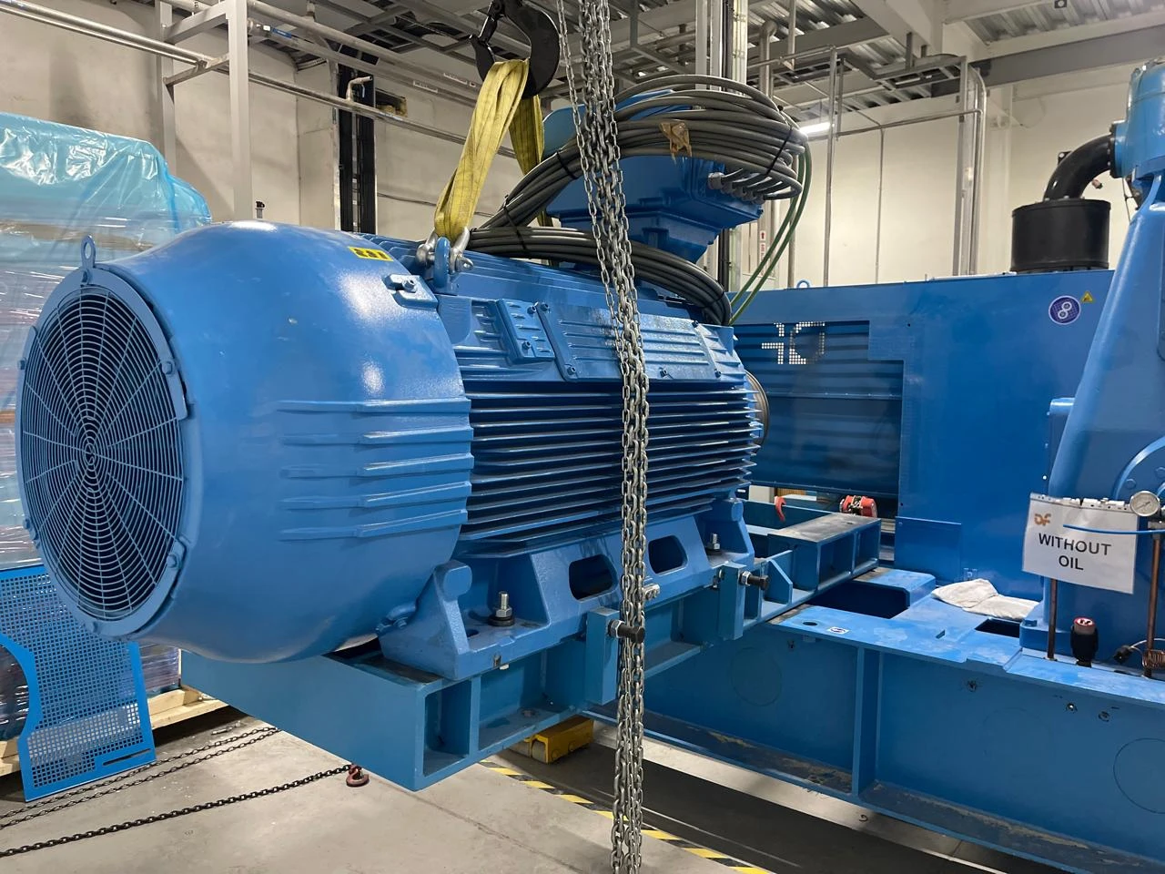 Tendido de conductores de potencia hacia el compresor AF de 400 HP.