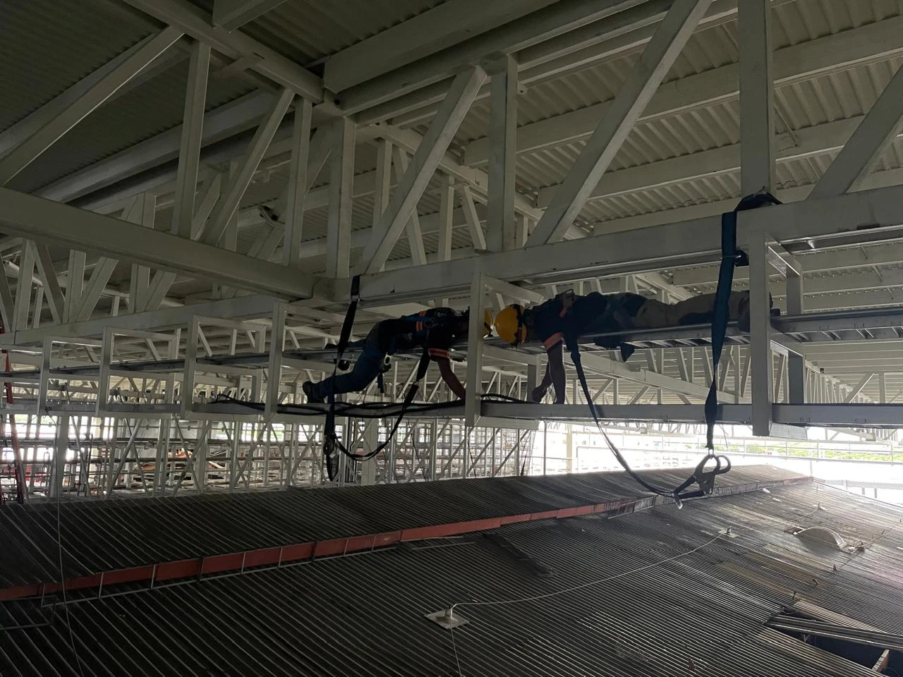 Vista exterior de la estructura que interconecta los equipos del sistema